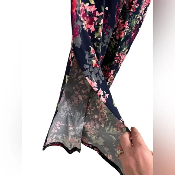 Lands' End Women's Pink and Blue Dress Floral Sleeveless Maxi Dress Sz S - Picture 4 of 11